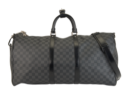 Keepall Bandouliere 55, Canvas, Damier Graphite, SD2133, K/L/DB/LT/S, 2*